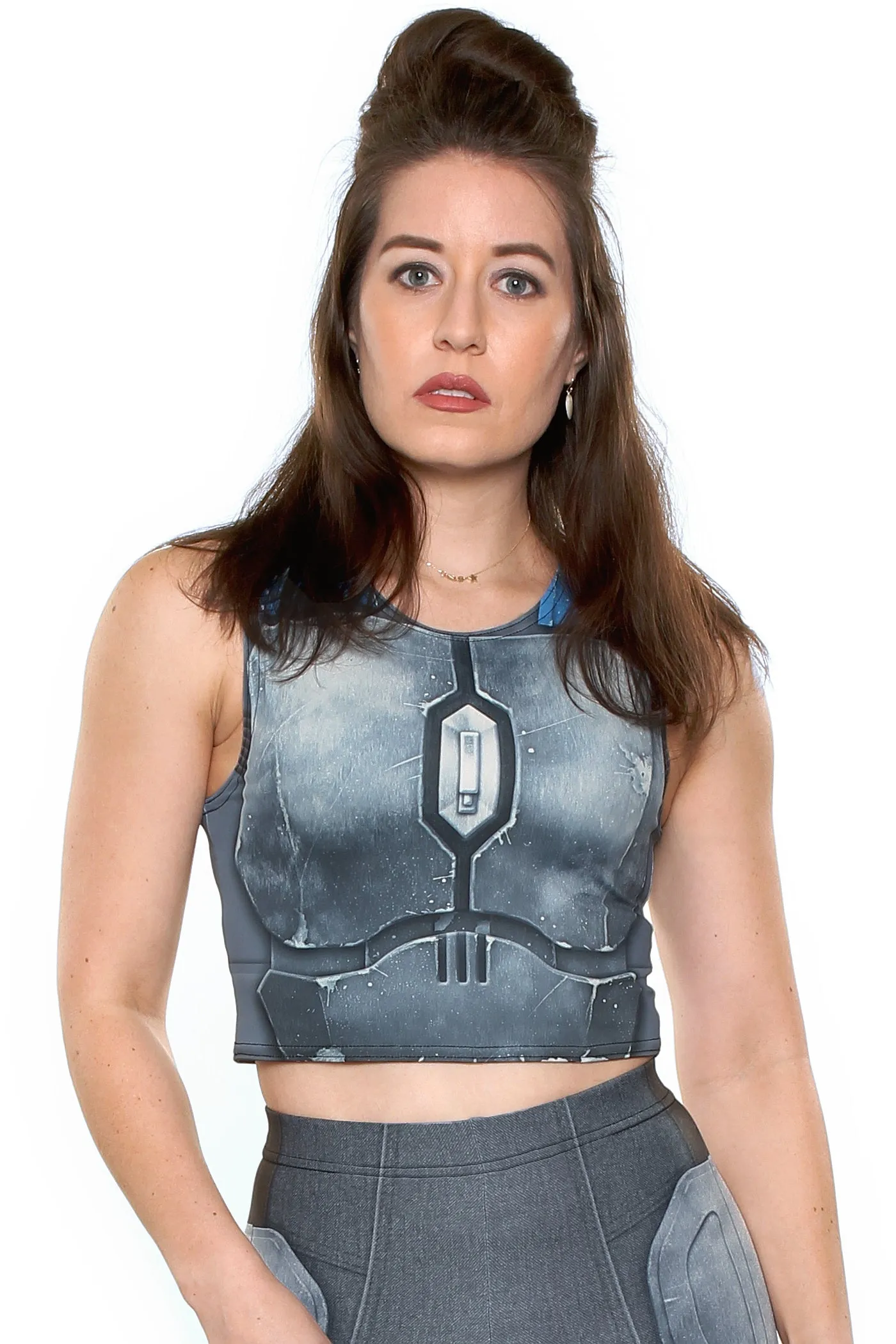 Weather resistant Nighthawk Grey Crop Top