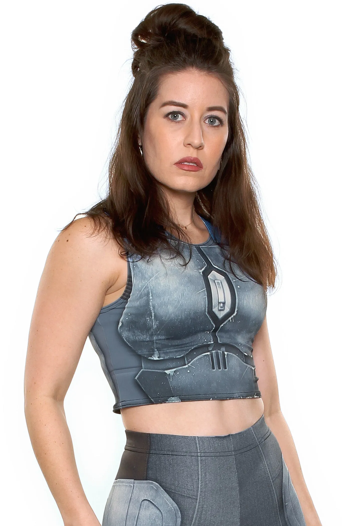 long term projects Nighthawk Grey Crop Top