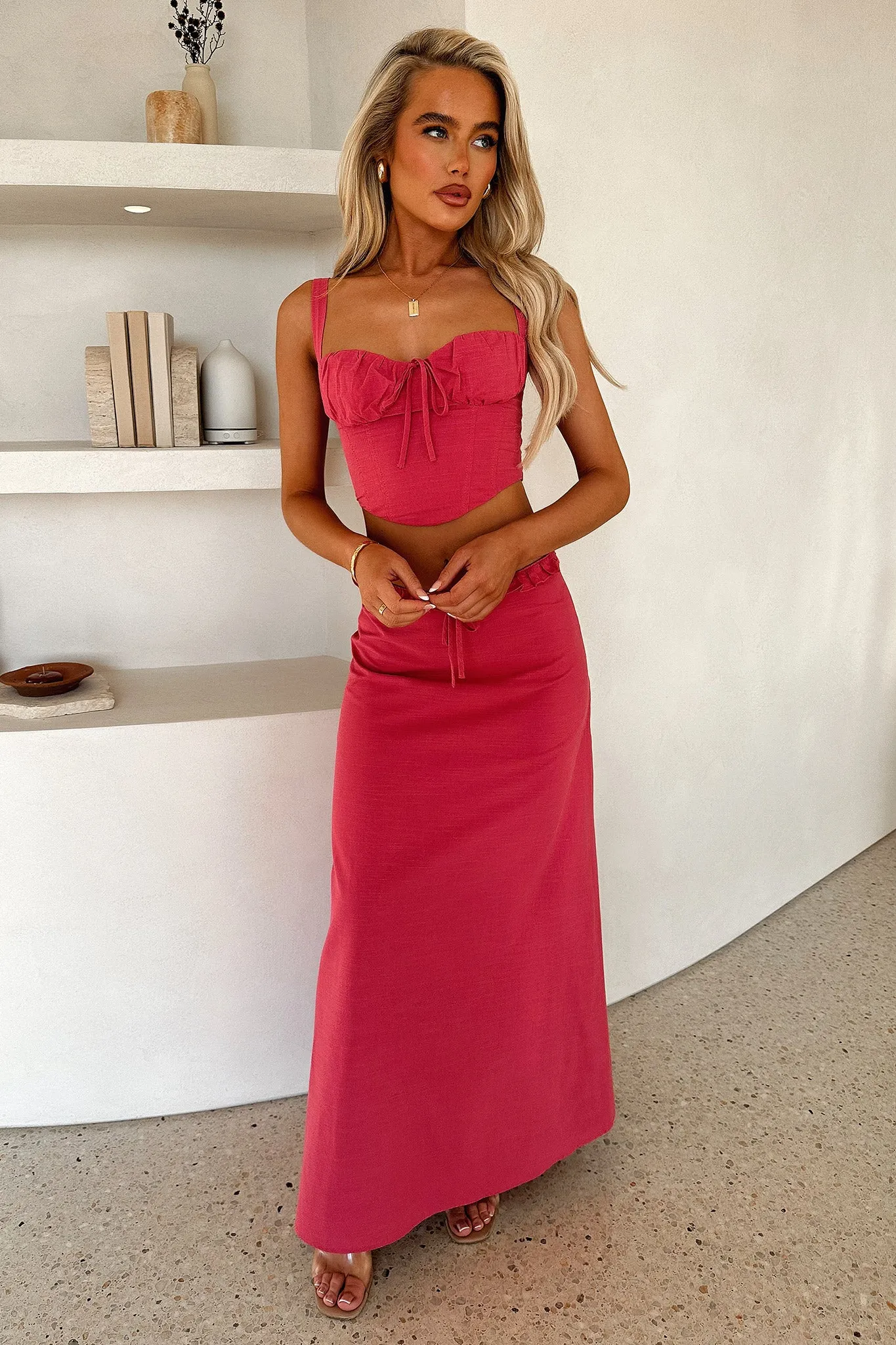 Weekend Ready Nakia Maxi Skirt - Pink