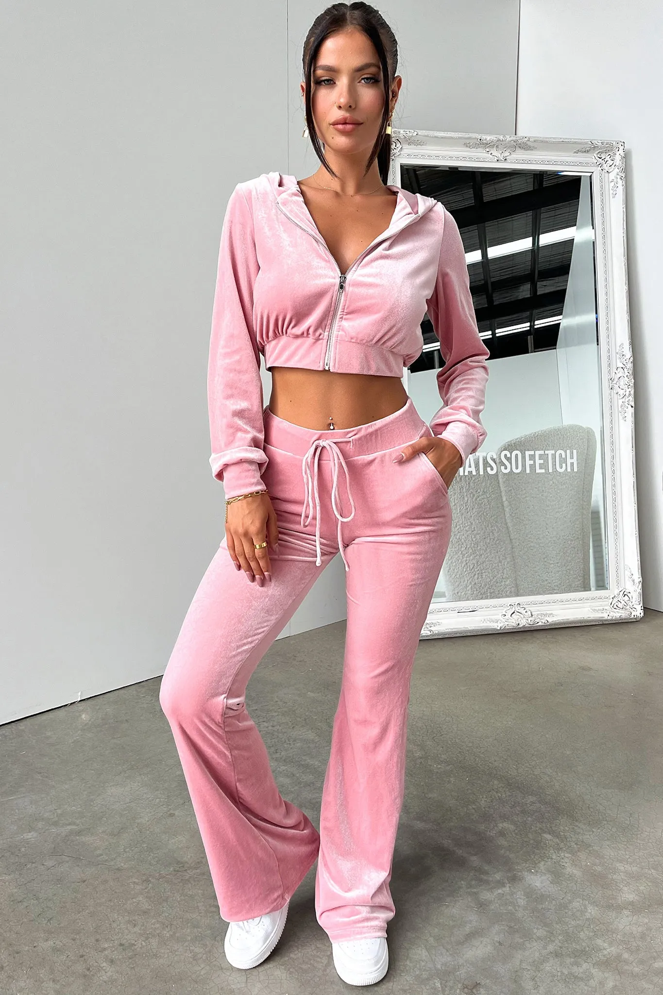 Winter Guard Beba Cropped Hoodie - Pink