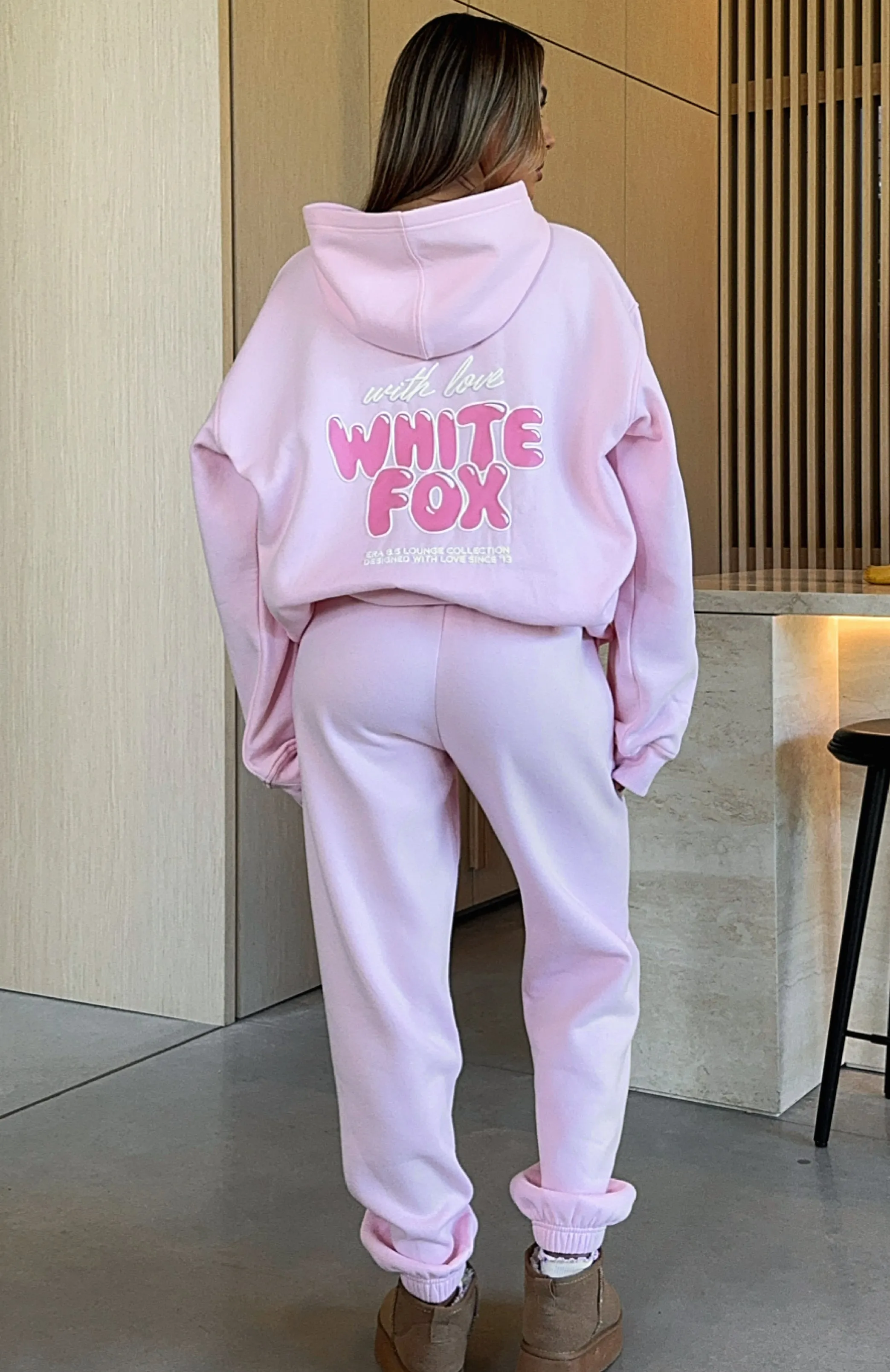 Customizable length With Love Always Sweatpants Baby Pink