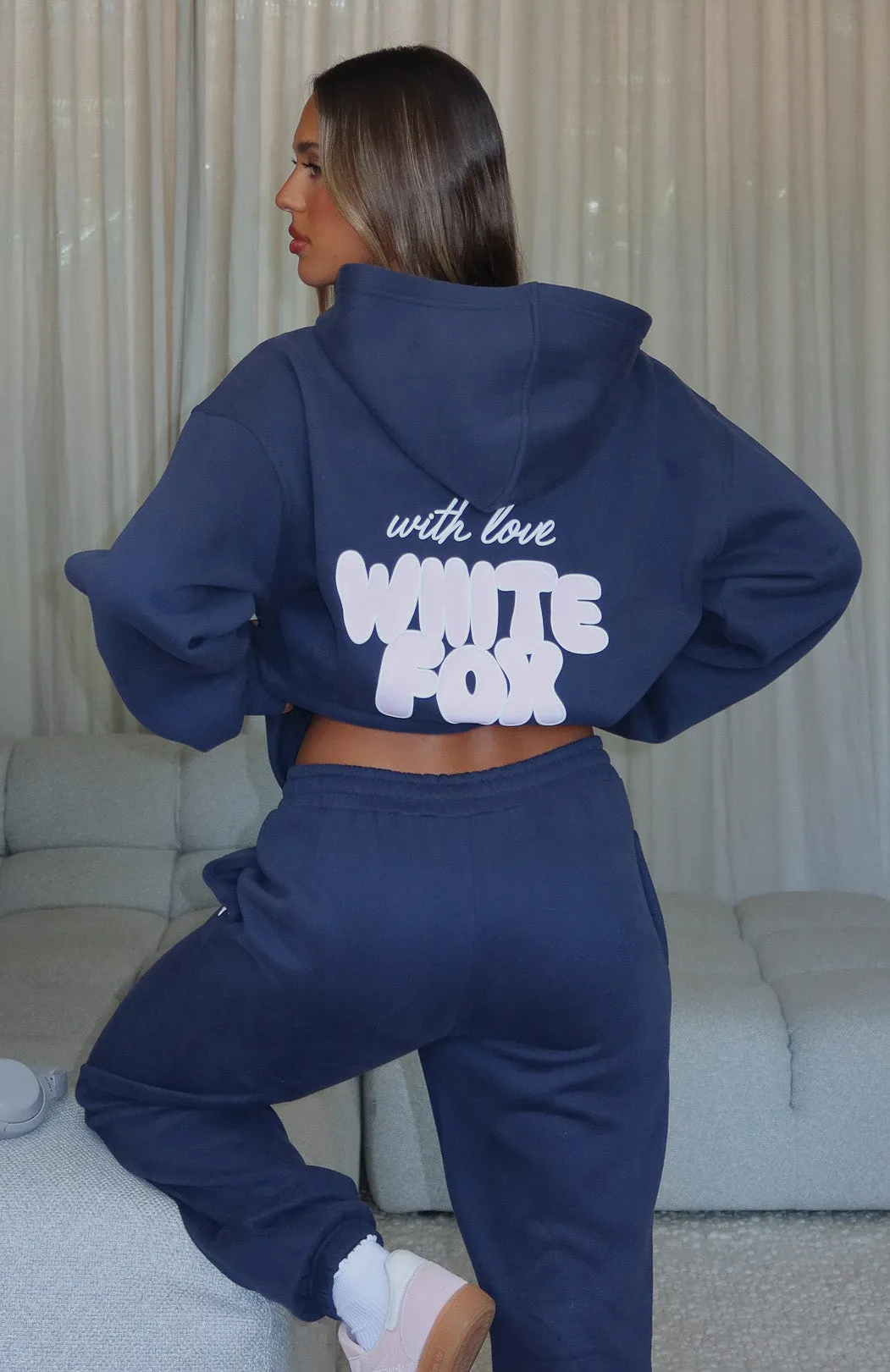 With Love Always Sweatpants Navy Sleek Look
