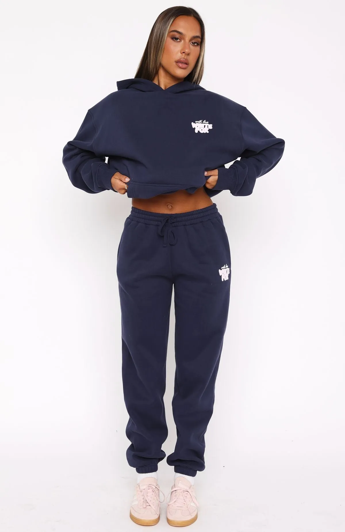 With Love Always Sweatpants Navy Sleek Look