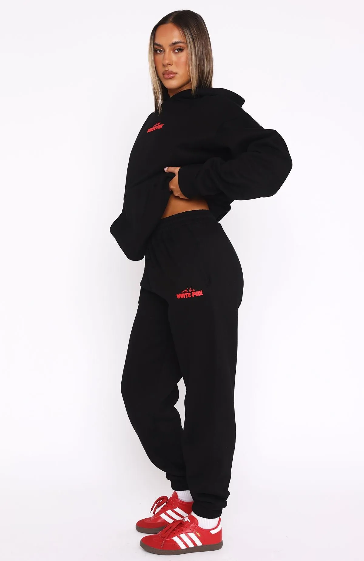 With Love In The Moment Sweatpants Black Fashionable Cut
