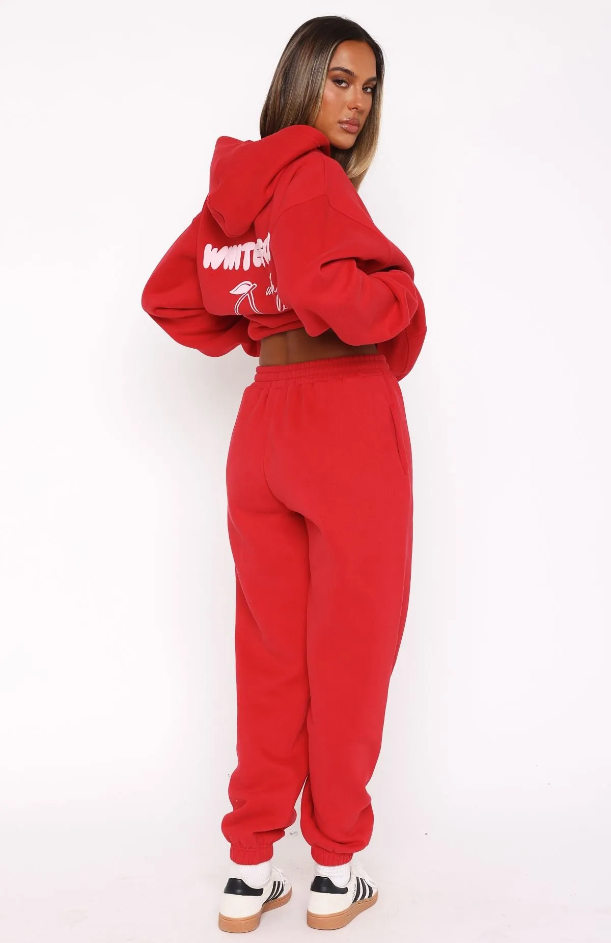 With Love In The Moment Sweatpants Red Comfortable Wear