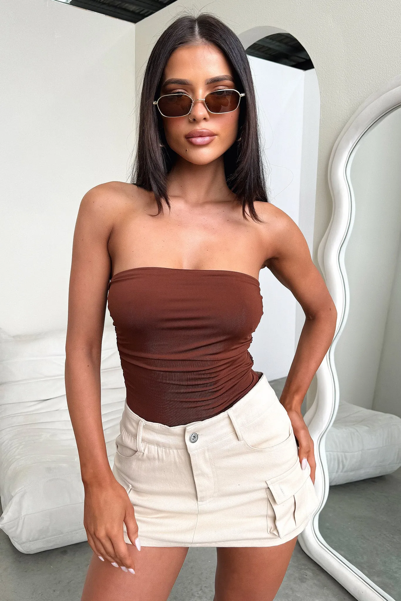 Yoga Elegance Valora Bodysuit - Brown