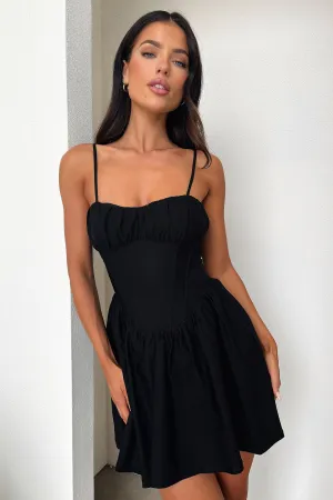Zanaya Dress - Black Sassy Look High Beat