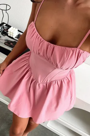 Elegant short cocktail dress Beat Soft Zanaya Dress - Pink