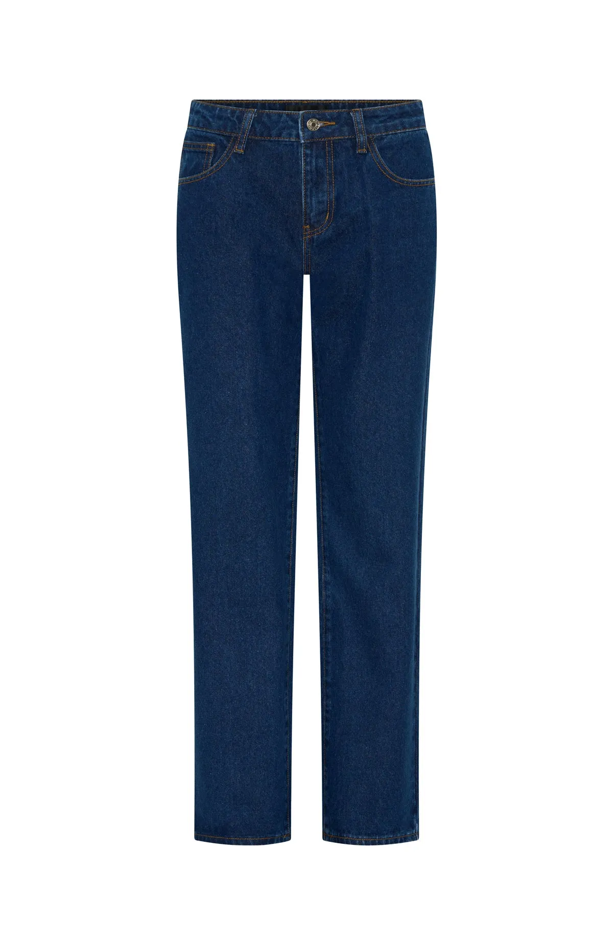Zara Low Rise Straight Leg Jeans Dark Blue Trendy Street