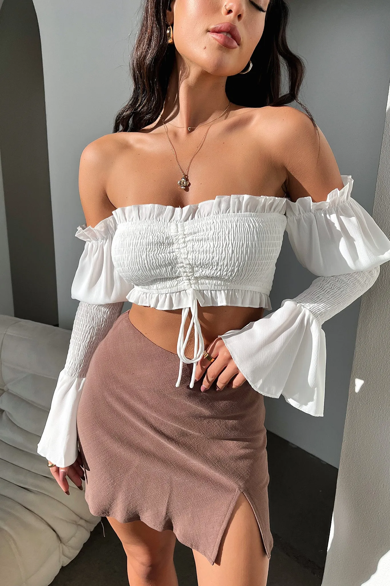 Zara Mini Skirt - Brown Trend Touch