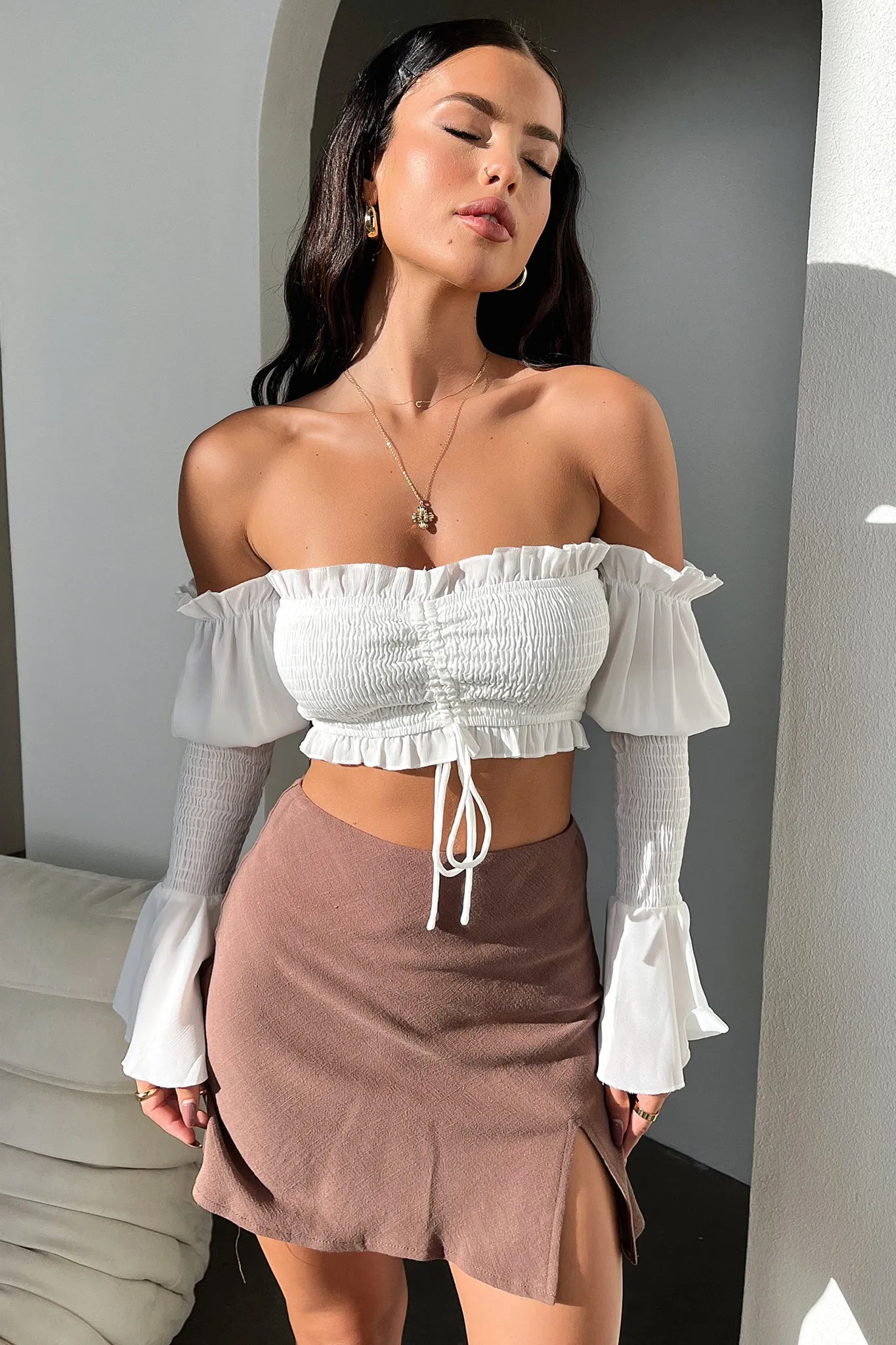 Zara Mini Skirt - Brown Trend Touch