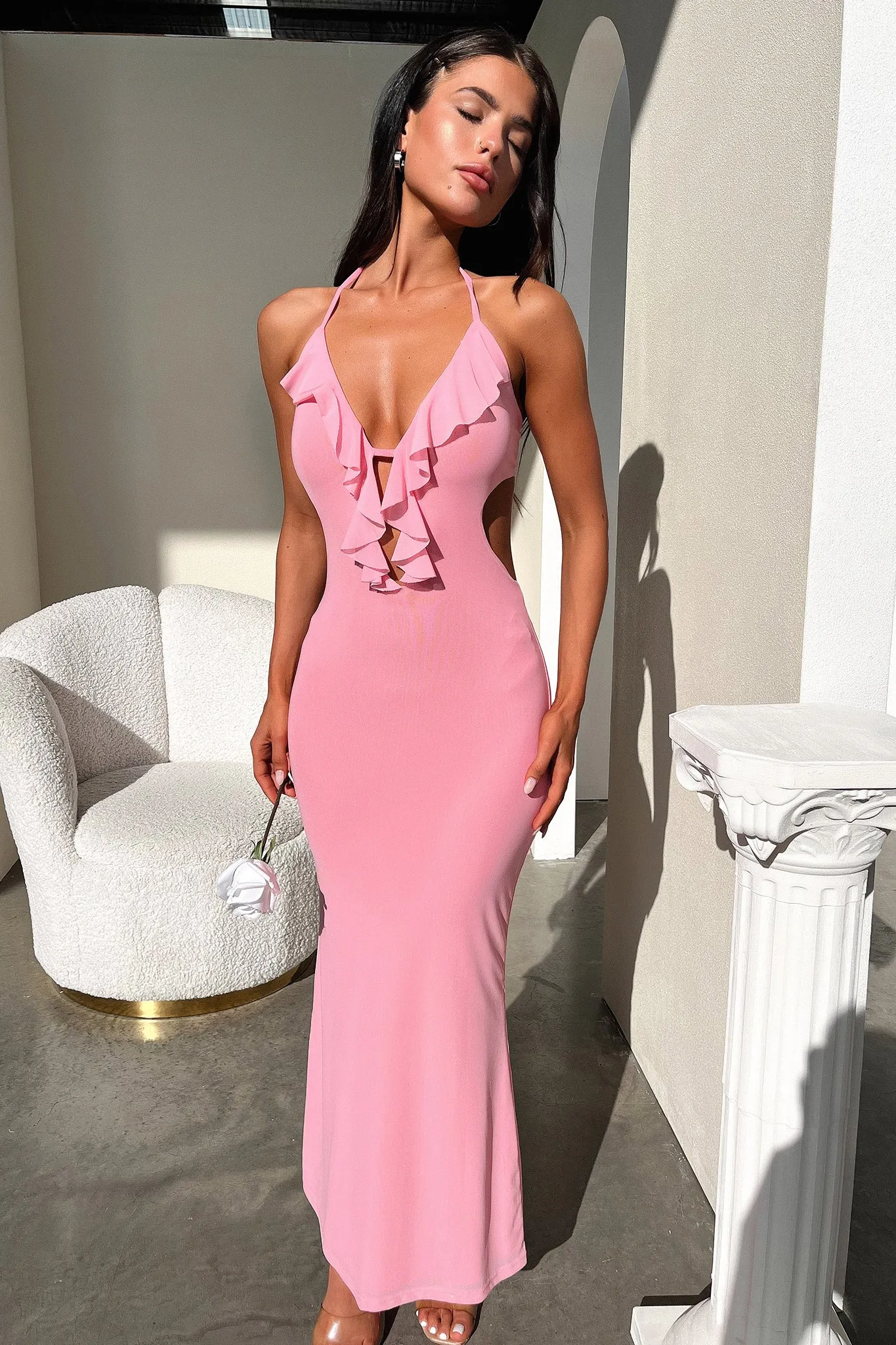Zaric Maxi Dress - Pink Artisan Made