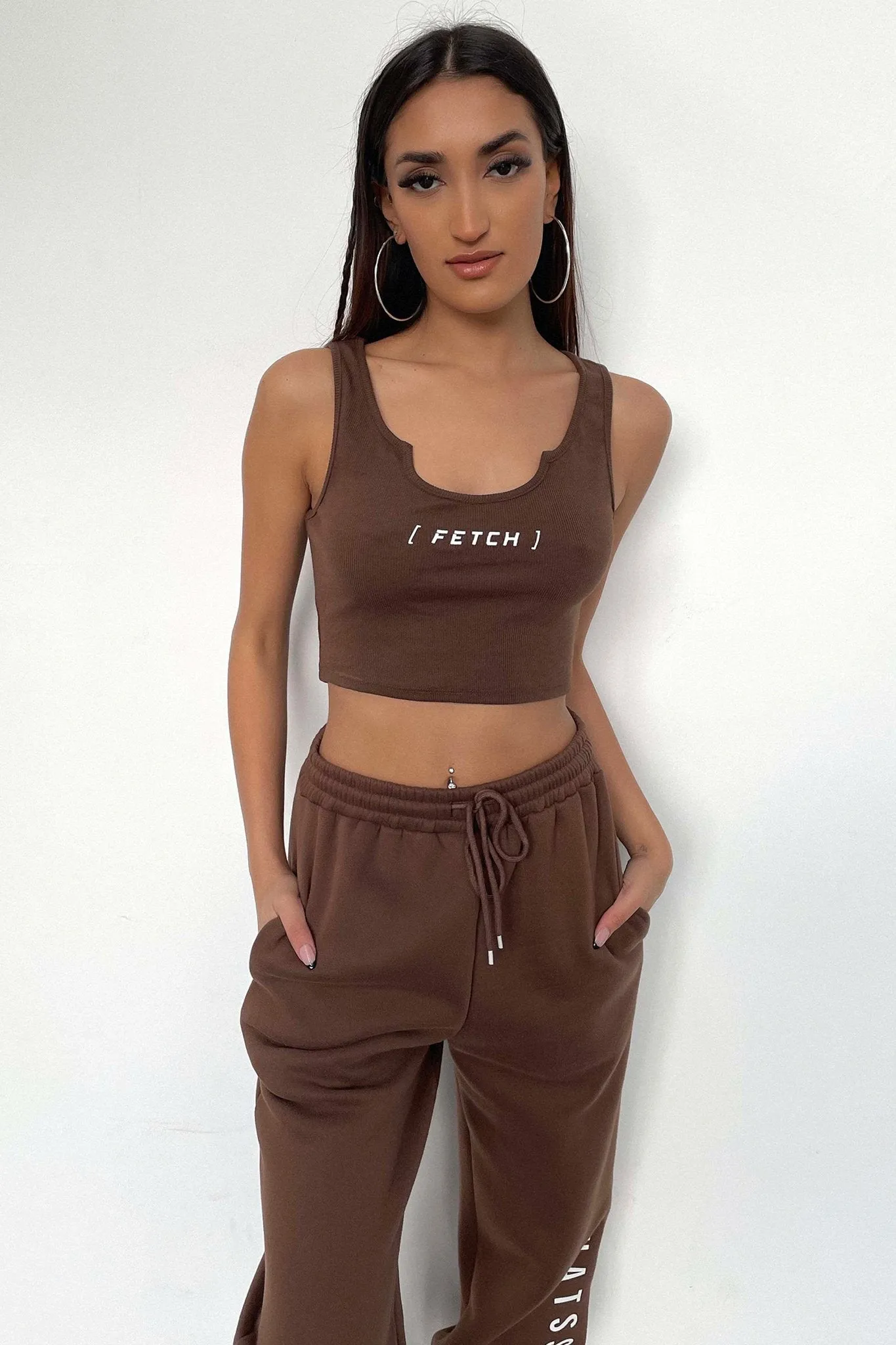 Zeuse Singlet Crop - Brown Air Freshness