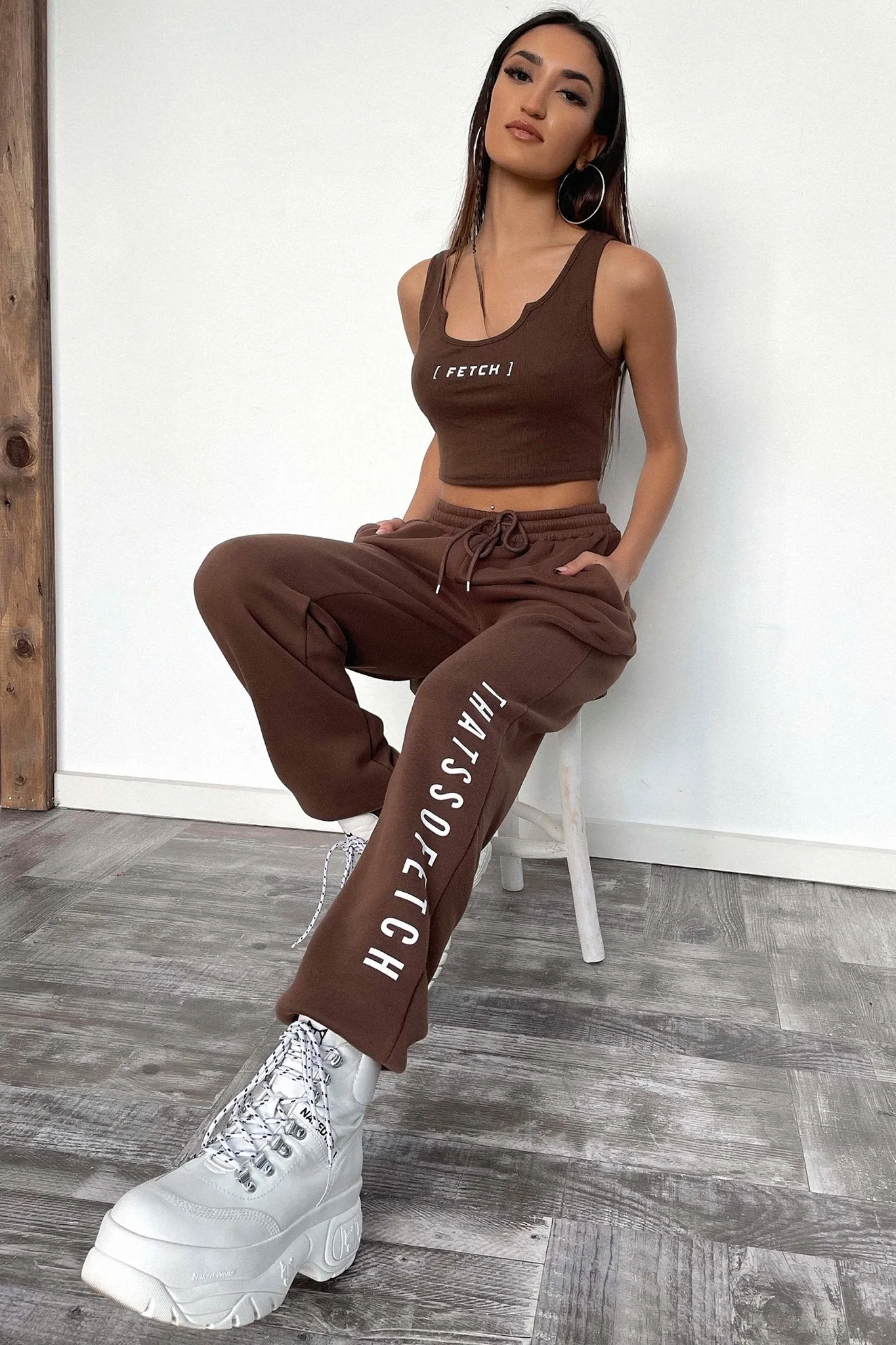 Zeuse Singlet Crop - Brown Air Freshness